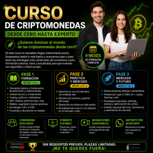 CURSO Avanzado de Criptomonedas (9 meses) – Asociación Jóvenes PRO (595€ para Socios)