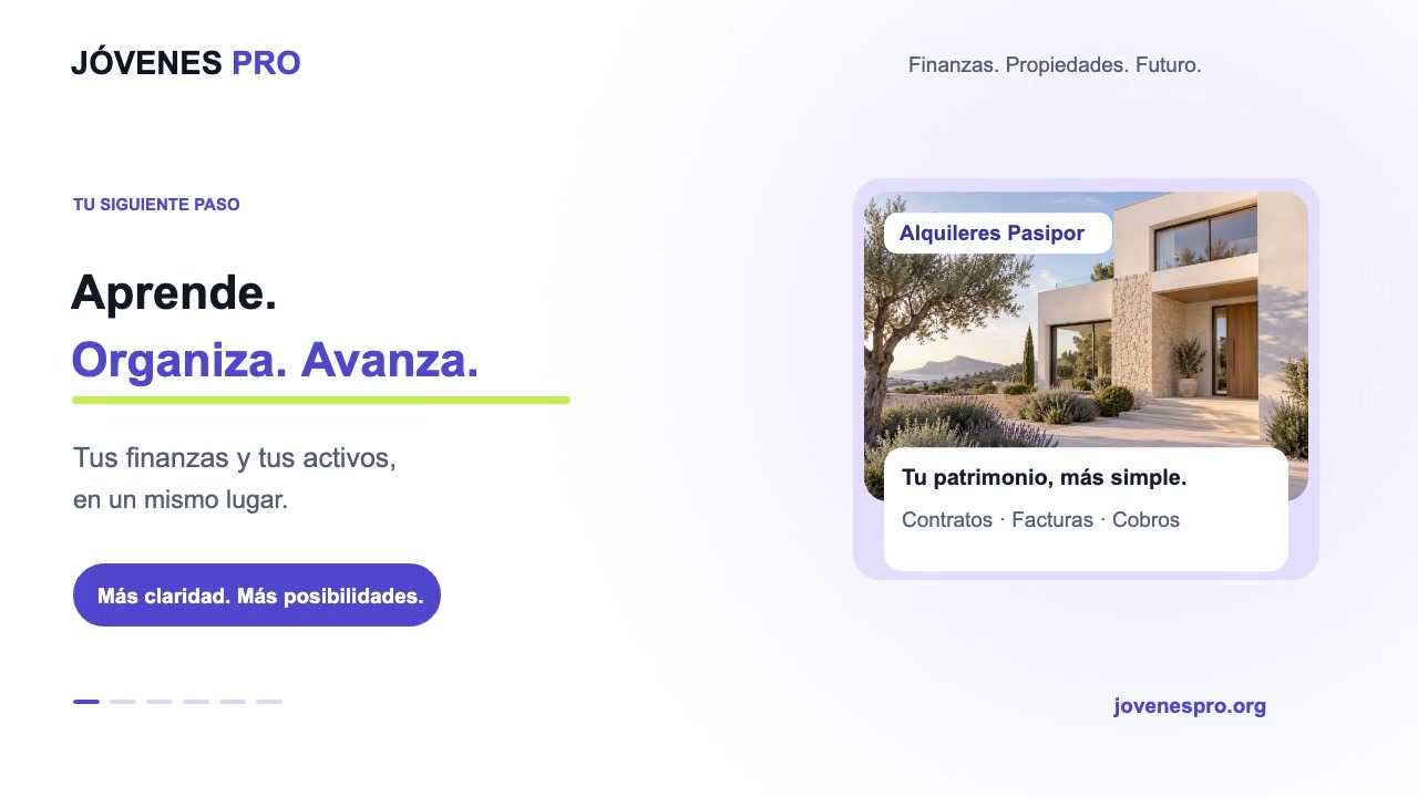 Aprende. Organiza. Avanza. Tus finanzas y tus activos en un mismo lugar.