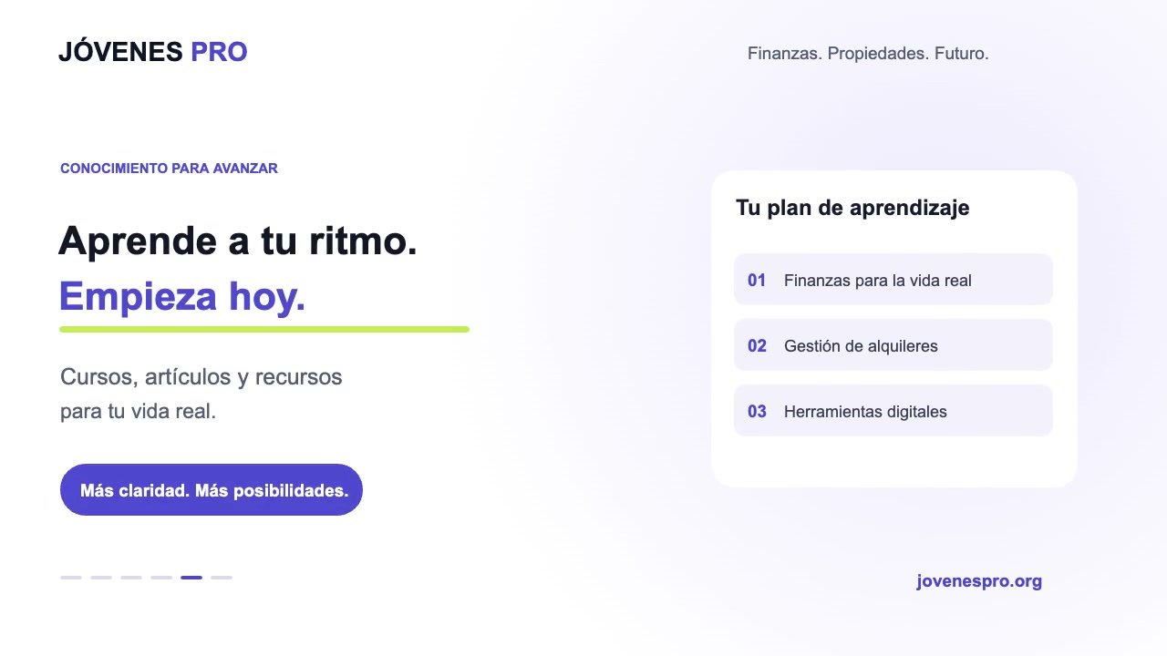 Aprende a tu ritmo. Empieza hoy. Cursos, artículos y recursos para tu vida real.